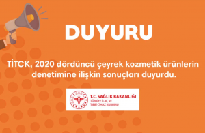 Kozmetik Ürünlere İlişkin 2020 Yılı 4. Çeyrek Denetim Verileri