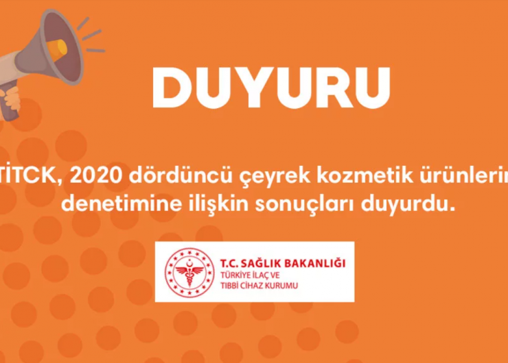 Kozmetik Ürünlere İlişkin 2020 Yılı 4. Çeyrek Denetim Verileri